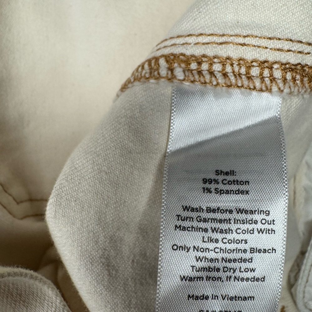 Talbots Cream High Waist Flare Jeans - Picture 7 of 7